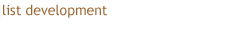 list development