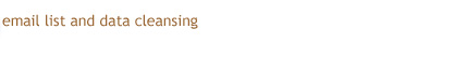 email list & data cleansing